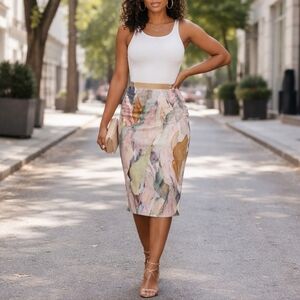 H&M Abstract Print Skirt